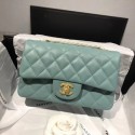 Imitation Chanel Flap Shoulder Bag Original Caviar Leather CF1116 light green HY20545EY79