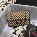 Imitation Chanel Flap Shoulder Bag Weave AS2418 black HY12987Dl40