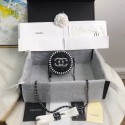 Imitation Chanel Lambskin & Silver-Tone Metal small Round Bag 81599 Black HY21522SU58