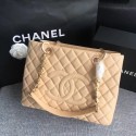 Imitation Chanel LE Boy Grand Shopping Tote Bag GST Apricot Cannage Pattern A50995 Gold HY27008Ug88