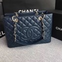 Imitation Chanel LE Boy Grand Shopping Tote Bag GST Royal Cannage Pattern A50995 Silver HY23015Za30