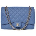 Imitation Chanel Maxi Quilted Classic Flap Bag Blue Cannage Patterns A58601 Gold HY18118Xr29