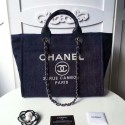 Imitation Chanel Medium Original Canvas Leather Tote Shopping Bag 66941E HY17918uq94