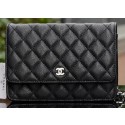Imitation Chanel mini Flap Bag Black Cannage Pattern A33814 Silver HY16781VO34