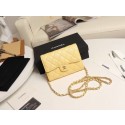 Imitation Chanel mini flap bag Grained Calfskin A84512 yellow HY4039lH78