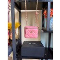 Imitation Chanel mini Shoulder Bag Lambskin & Gold-Tone Metal AP2929 pink HY5343Xr29