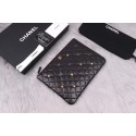 Imitation Chanel pouch Lambskin & Gold-Tone Metal A81619 black HY19686sJ18