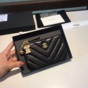 Imitation Chanel Sheepskin Leather Coin Purse 2214 black HY17032Oz49