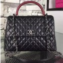 Imitation Chanel Shoulder Tote Bag Original Calfskin Leather A7778 Black HY16412SU58