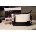 Imitation Chanel Small Shoulder Bag Sheepskin Leather A93825 White HY16530EY79