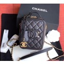 Imitation Chanel vanity case Grained Calfskin & Gold-Tone Metal AS0988 black HY25570Za30