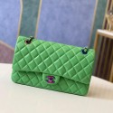 Imitation Fashion Chanel Classic Handbag Lambskin & Color Metal A01112 Green HY2129kd19