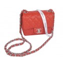 Imitation Fashion Chanel mini Classic Flap Bag Red Cannage Pattern 1115 Silver HY3224kd19