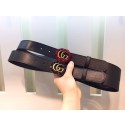 Imitation Gucci 2CM Leather Belt 414521 Black HY5970KV93