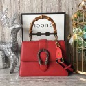 Imitation Gucci Dionysus Leather Top Handle Bag 448075 Red HY21369ye39