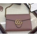 Imitation Gucci GG Marmont Leather mini Chain Bag 401232 Grey HY20464lH78