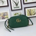 Imitation Gucci GG Marmont Matelasse Leather Shoulder Bag 447632 Green HY18449ye39