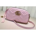 Imitation Gucci GG Marmont Matelasse Shoulder Bag 447632 Pink HY2067Oz49