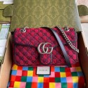 Imitation Gucci GG Marmont multicolor small shoulder bag 443497 red HY23780Nj42