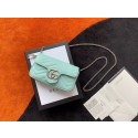Imitation Gucci GG Marmont super mini bag 476433 Pastel green HY564ye39