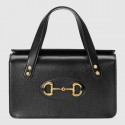 Imitation Gucci Horsebit 1955 small top handle bag 627323 black HY3648Ug88