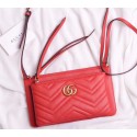 Imitation Gucci Laminated leather small shoulder bag 453878 red HY20639ye39