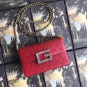Imitation Gucci leather Shoulder bag with Square G 544242 red HY9620KV93