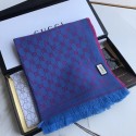 Imitation Gucci OBLIQUE STOLE IN WOOL AND CASHMERE GG55620 blue HY16035zn33