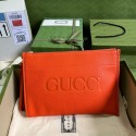 Imitation Gucci Ophidia pouch leather 681200 orange HY13003Tm92