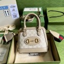 Imitation Gucci Ophidia small top handle bag with Web 677212 Beige HY25183Ug88