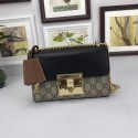 Imitation Gucci Padlock GG Supreme Shoulder Bags 409487 Black HY20278AI36