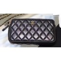 Imitation High Quality Chanel mini Shoulder Bag Black Sheepskin Leather A7020 Silver HY9183HH94