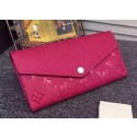 Imitation High Quality Louis Vuitton Monogram Empreinte SARAH WALLET M61182 Rose HY3088Bo39