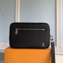 Imitation High Quality Louis Vuitton Original Taiga Leather Pochette Kasai Handle Bag M30441 Black HY25718Bo39