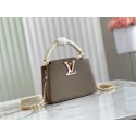 Imitation Louis Vuitton CAPUCINES PM M57228 Smokey Brown Green HY24114lH78