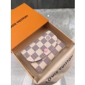 Imitation Louis Vuitton Damier Azur Canvas Rosalie Coin Purse Wallet N61276 Pink HY524Fo38