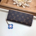 Imitation Louis vuitton Monogram coated canvas CLEMENCE WALLET M64161 blue HY21403Xr29