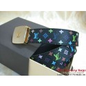 Imitation Louis Vuitton Monogram Multicolore Reversible Belt M6890U Black HY8229ye39