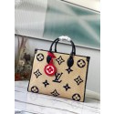 Imitation Louis Vuitton Onthego Monogram Raffia Giant Weave Embroidery Medium Tote Bag M57723 Blue HY8054lH78