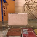Imitation Louis Vuitton POCHETTE DOUBLE ZIP M63919 Beige Dore HY14963Ug88