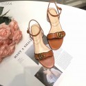 Imitation Top Gucci Leather Double G sandal GG1533BL-8 HY11357tr16