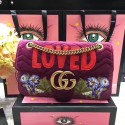 Imitation Top Gucci Suede Leather Shoulder Bag 17816 Purple HY4057tr16