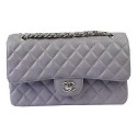 Knockoff AAAAA Chanel 2.55 Series Bags Lavender Cannage Pattern Leather CFA1112 Silver HY21899Jc39
