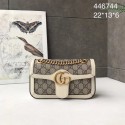 Knockoff AAAAA Gucci Ophidia GG Supreme small shoulder bag 446744 white HY9854Jc39