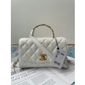 Knockoff Best Chanel mini flap bag with top handle AS2478 white HY17436sm35