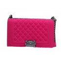 Knockoff Boy Chanel Flap Shoulder Bag in Suede Leather A6016 Rose HY21452yK94