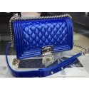 Knockoff Boy Chanel Flap Shoulder Bag Original Leather A5708 Blue HY10667fY84