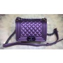 Knockoff Boy Chanel Flap Shoulder Bag Original Sheepskin Leather A67085 Violet HY21809eF76