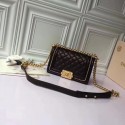 Knockoff Boy Chanel Flap Shoulder Bag Sheepskin Leather A67085E Black HY4612yN38
