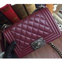 Knockoff Boy Chanel Flap Shoulder Bags Sheepskin Leather A67085 Burgundy HY266tU76
